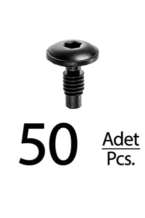 Renault Kangoo Megane için Arka Tampon Montaj Klips - 50 Adet