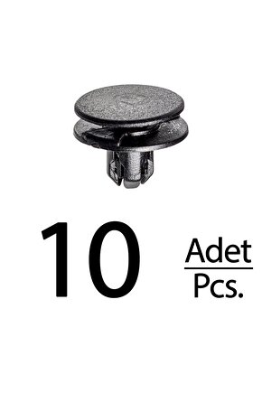 Honda Accord Civic Insight CR-V Fit HR-V için Davlumbaz Klips - 10 Adet