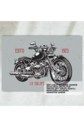 california amerika 1973 klasik motor ev dekorasyon tablo retro ahşap psoter