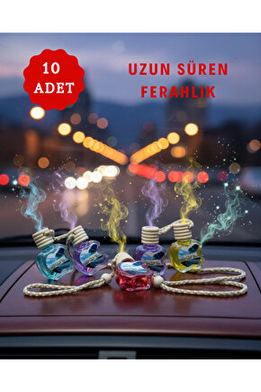 Yüksek Yayılımlı Dekoratif Cam Elma Şişe Oto-araç Kokusu 10 ml ( 10 Adet )