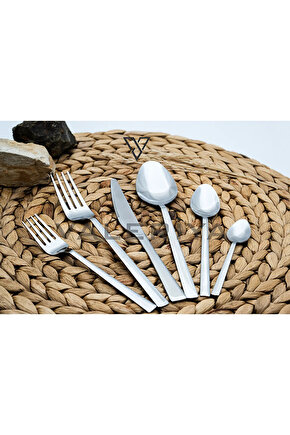 36 Parça 6 Kişilik Natural Sade Çatal & Kaşık & Bıçak Takımı