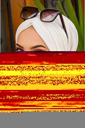 Beyaz Hazır Büzgülü Bone