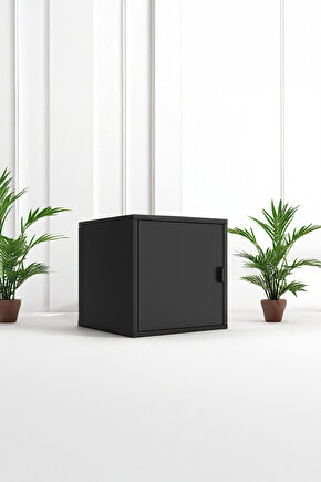 TerraGuard Tek Kapaklı Küp Metal Dolap - 35x35x35cm