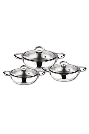 6 Parça Çelik Sahan Seti 1096