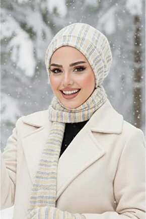 Kemik Çizgili Tesettür Bere
