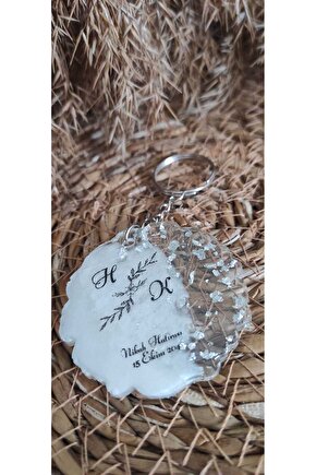 Epoksi Anahtarlık 15 Adet Söz Nişan Kına Nikah Mevlüt Doğum Günü Mezuniyet Özel Gün Hatıra Hediyelik