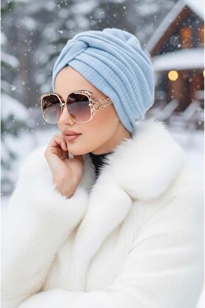 Bebe Mavi Kışlık Hazır Burgu Bone