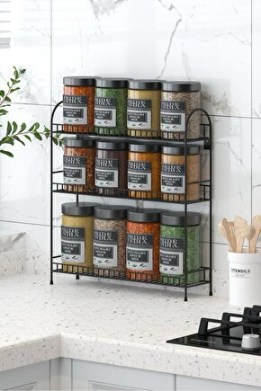 Üçlü Mutfak Rafı Baharatlık