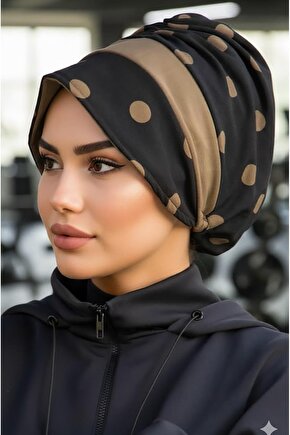 Siyah Vizon Bantlı Şapka Bone