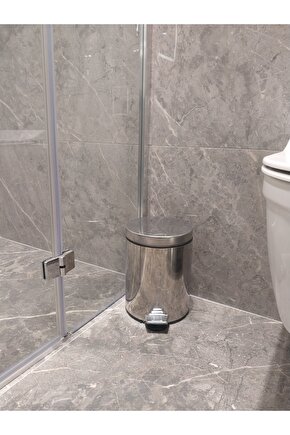 BELİNZA ÇÖP KOVASI PEDALLI KROM 5 L