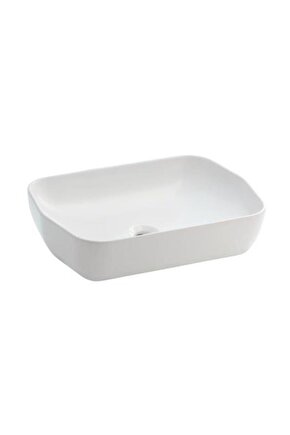 Lucıda Tezgahüstü Lavabo Beyaz Parlak 2232839997811479