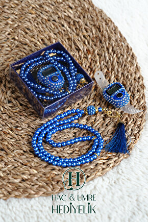 Taşlı Zikirmatik ve İnci Tesbih Seti | Mevlüd Hac Umre Davet Organizasyon Hediyesi | 10 Adet Set