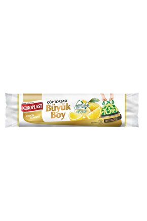 Ekstra Güçlü Limon Büzgülü Büyük Çöp Poşeti 10 Lu