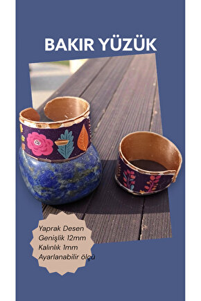 Bakir Yüzük Desenli Genislik 12mm Kalınlık 1mm