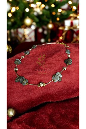 Doğal Taş AVENTURİN KRİSTAL KOLYE