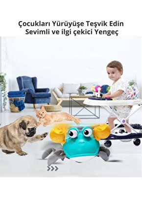 Emeklemeye Yardımcı Sensörlü Yengeç Şarjlı Oyuncak Crob Toys