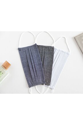 Masculıne Pamuk Maske 9,5x18 Cm Antrasit