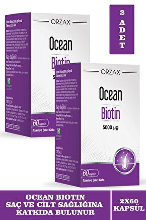 Ocean Biotin 5000 Mcg 60 Kapsül 2 Adet