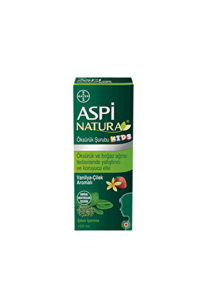 Aspi Natura Kids Şurubu Vanilya Çilek Aromalı 120 ml
