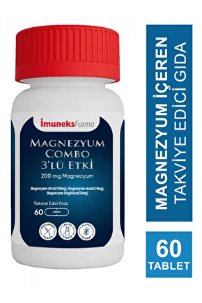 İmuneks Magnezyum Combo 3lü Etki 60 Tablet