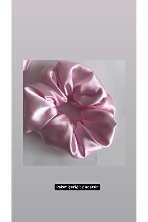 Nadide Ipek Saten 2 Adet Saç Lastiği (BİJUTERİ)
