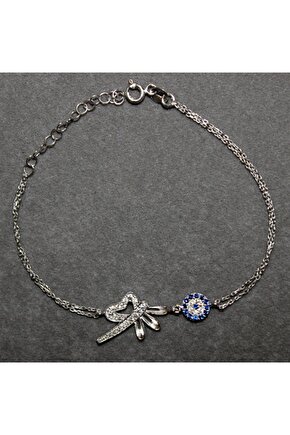 Kadın 925 Ayar Gümüş Kalp Kanatlı Yusufçuk Bileklik