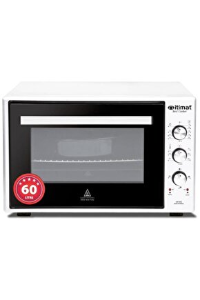 060 Köşeli Beyaz 60 lt Mini Fırın