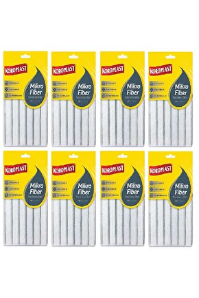 Mikrofiber Kurulama Bezi 30 x 30 Cm x 8 Adet