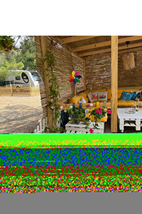 90 CM X 3 Metre Bambu Kamış Hasır Çit, Misina İpli Bahçe Ve Balkon Dekorasyonu, Gölgelik Reedfence