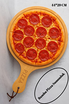 Bambu Pizza Servis Sunum Tabağı