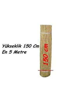 Kamış Çit Bambu Hasır Yükseklik 1,5 metre En 5 metre Doğal Kamış Gölgelik 1,5x5