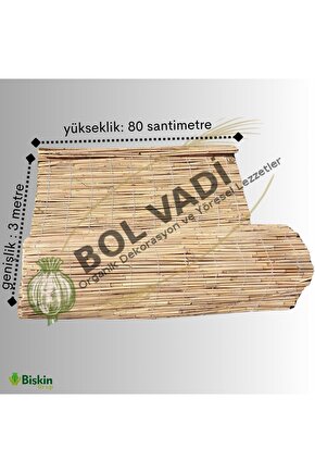 80m X 3m Afyonkarahisardan Misina Ipli Doğal Bambu Kamış Çit,bahçe Çiti,hasır Çit, Gölgelik