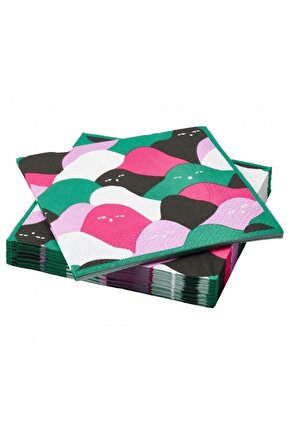 Palpfjärıl Desenli Peçete Çok Renkli 33X33 Cm 30 Adet 90553572