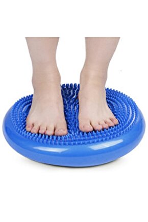 Dikenli Havalı Denge Minderi Tırtıklı Denge Pedi 35 Cm (POMPA DAHİL)