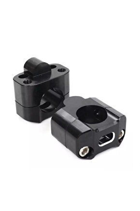 430 2 Parça Motosiklet Gidon Yükselticil 22 mm. 28 mm Siyah Takım