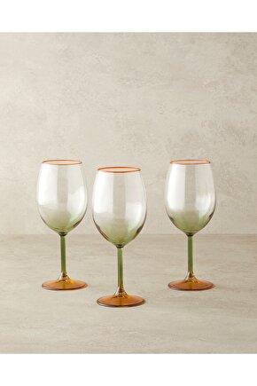 Citrus Cam 3lü Kadeh Amber-Yeşil