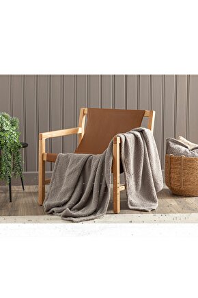 Mela Koltuk Şalı 120x170 Cm Taş Rengi