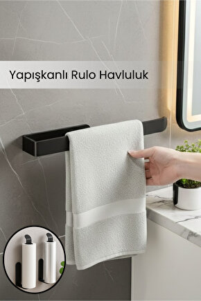 Yapışkanlı Duvar Tipi Metal Havluluk – Modern Kağıt Havlu Tutucu - Havlu Askısı