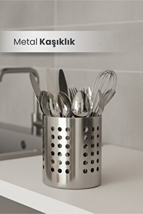 Paslanmaz A Kalite Metal Kaşıklık | Delikli Çatal Bıçak Ve Kepçelik