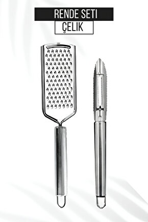 Paslanmaz Çelik Rende Ve Sebze Meyve Soyacağı 2li Set