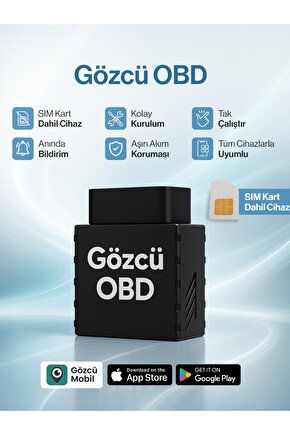OBD Girişi Araç GPS Takip Cihazı Uyumlu Sistemi Anlık Konum Geçmişe Dönük Konum Takibi Geofence