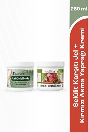 Anti Selülit Jel 250 ml + Kırmızı Asma Yaprağı Kremi 250 ml