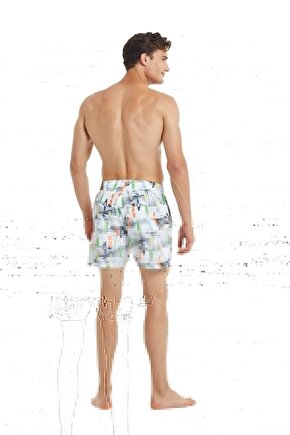 Erkek Çok Renkli Deniz Şortu