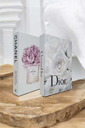 2li Dekoratif Kitap Görünümlü Kutu 2li Set