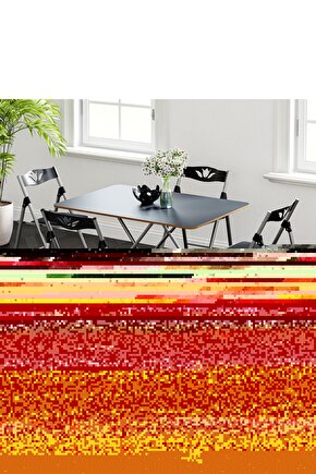 Katlanır Mutfak Masa ve 4 Adet Sandalye Takımı 60x90