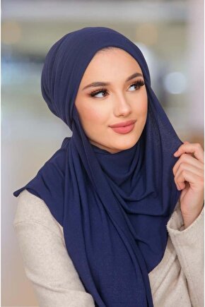 Lacivert Kelebek Bone Şal