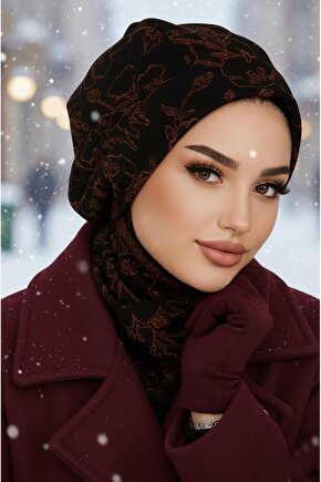 Siyah Bakır Tesettür Bere ve Etol Takım