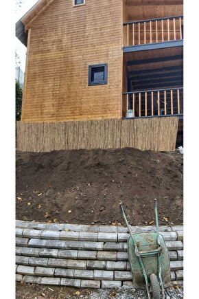 80CM Yükseklik X 100CM Genişlik Bambu Kamış Hasır Çit Dekoratif Bahçe Balkon ve Duvar Çiti ReedFence