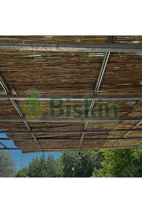 110 CM X 1 Metre Bambu Kamış Hasır Çit , Bahçe Balkon Gölgelik vb. Dekorasyon Doğal
