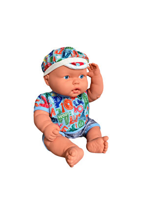 Tombul Türkçe Konuşan Kel Şapkalı Et Bebek Oyuncak (40 CM)